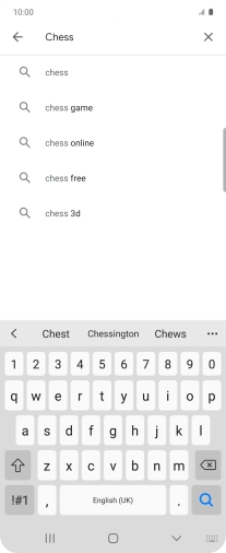 Key in the name or subject of the required app and press the search icon.