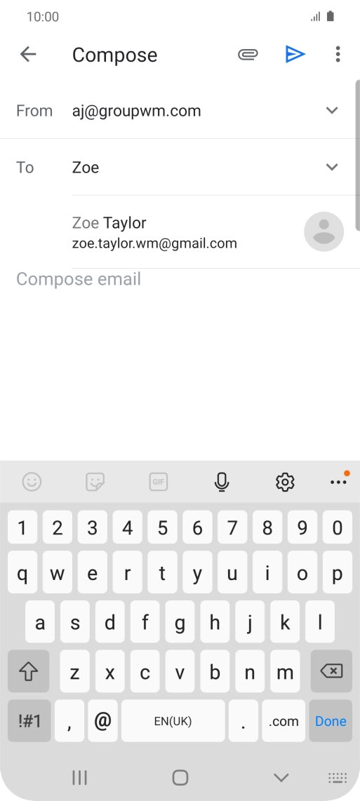 Press the required contact.