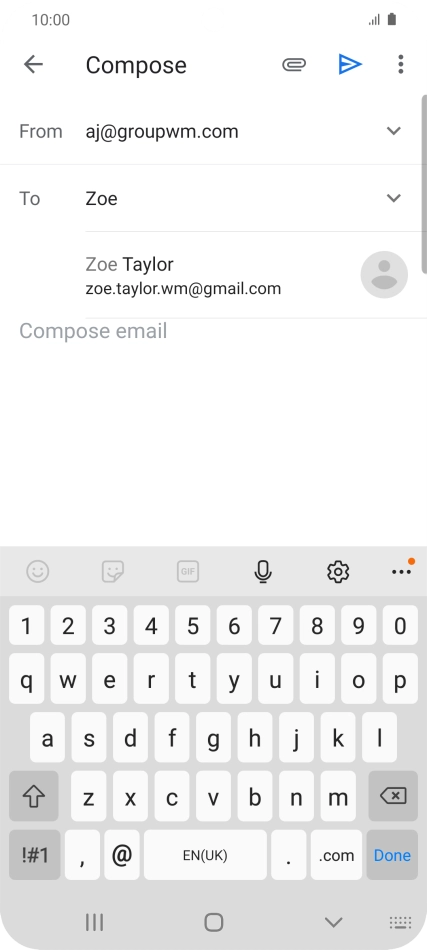 Press the required contact.