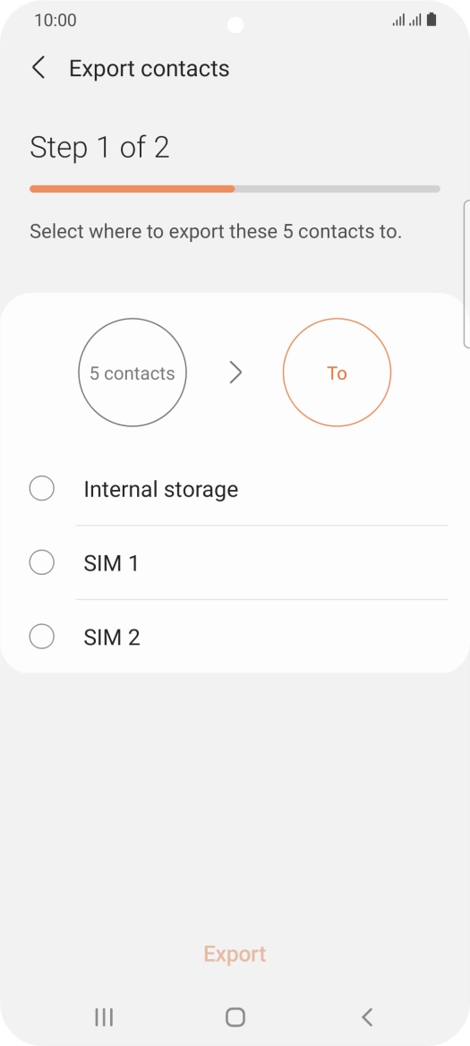 Press the required SIM.