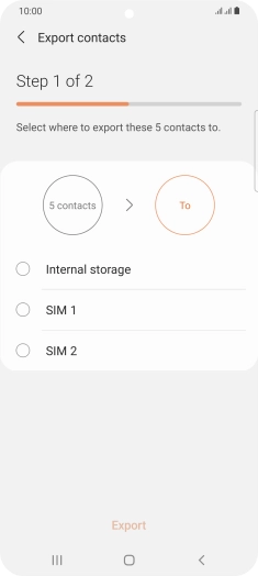 Press the required SIM.