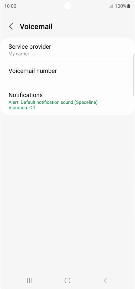 Press Voicemail number.