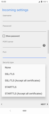 Press None to turn off the function.