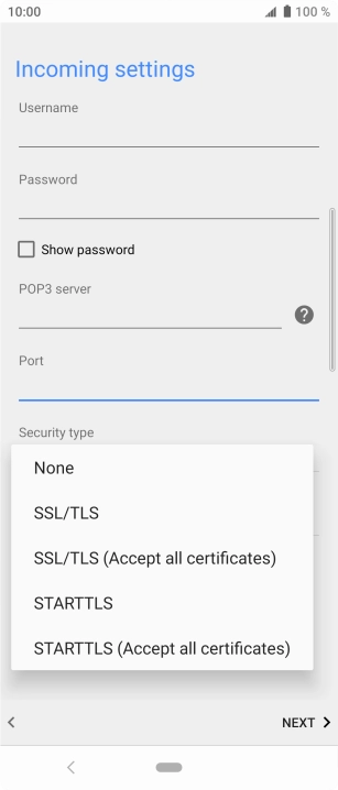 Press None to turn off the function.