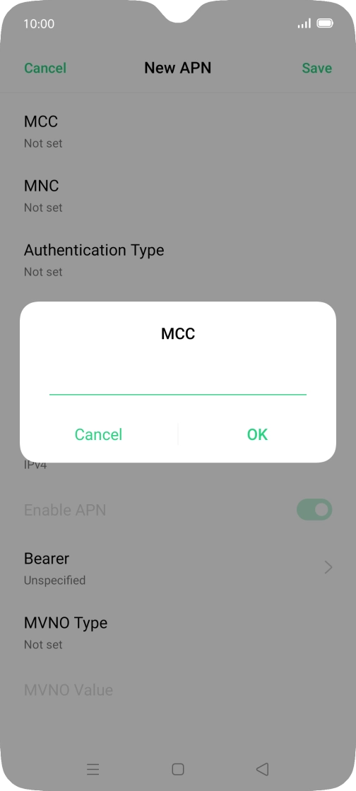 Key in 234 and press OK.
