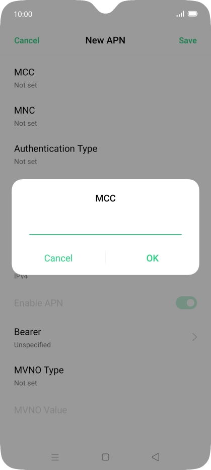 Key in 234 and press OK.
