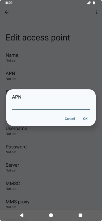 Key in everywhere and press OK.