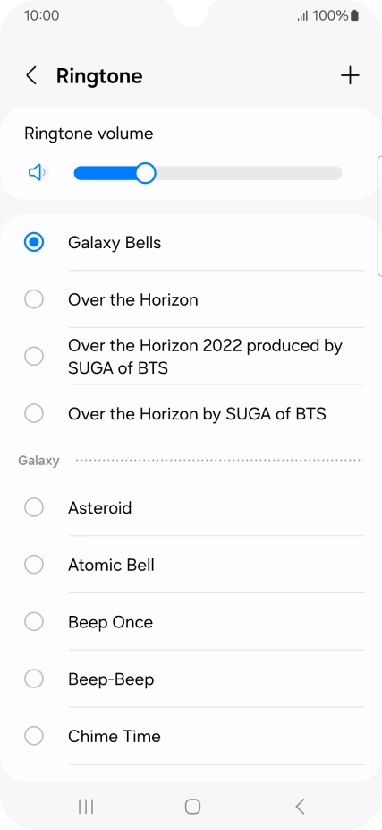 Press the required ring tones to hear them.