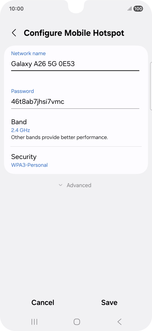 Press the field below 