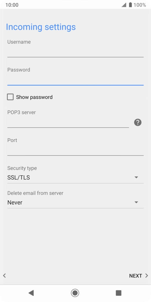 Press the field below 