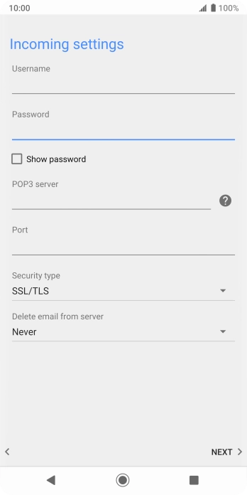 Press the field below 