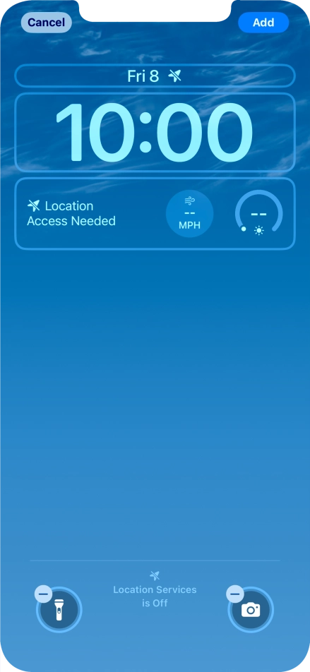 To customise the way the lock screen date is displayed, press the date widget and follow the instructions on the screen to find the required widget display mode.