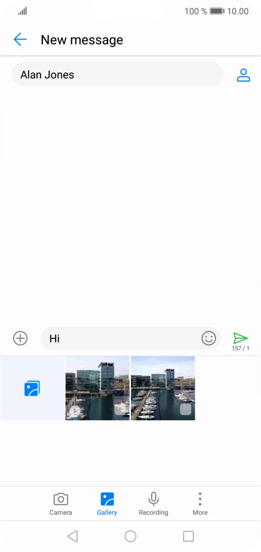 Press the gallery icon and go to the required folder.