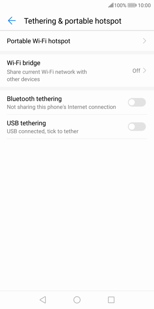 Press Portable Wi-Fi hotspot.