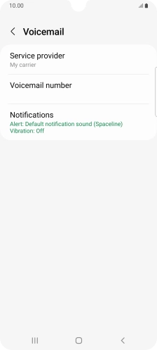 Press Voicemail number.
