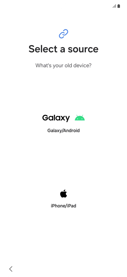 Press the required setting and follow the instructions on the screen to transfer the content from another phone.