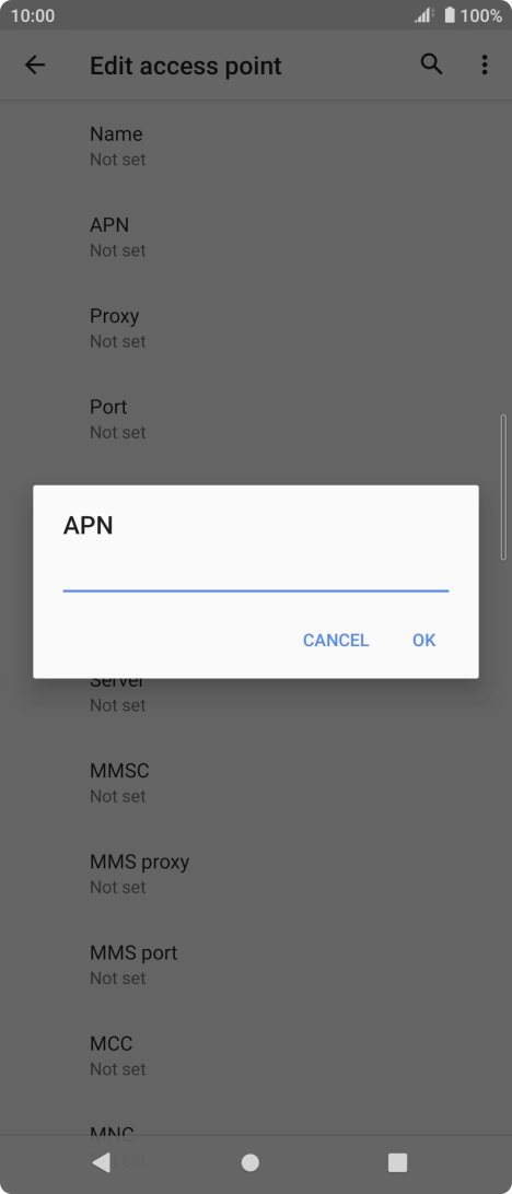 Key in everywhere and press OK.