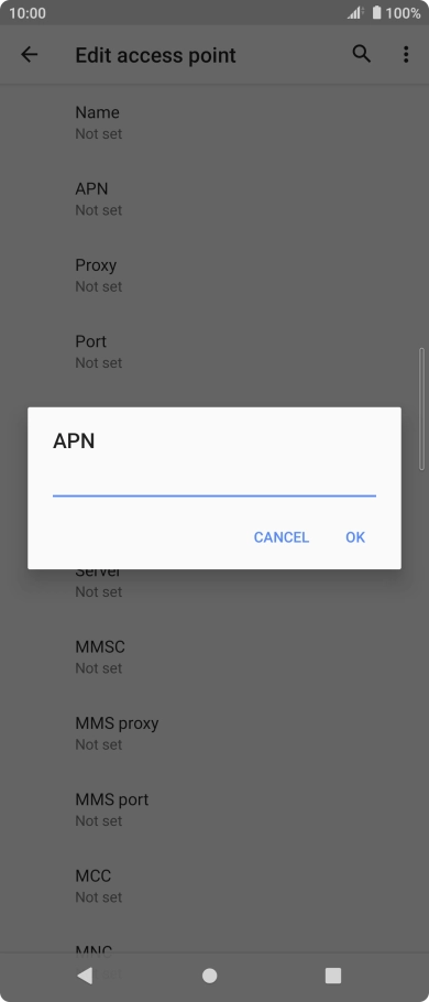 Key in everywhere and press OK.