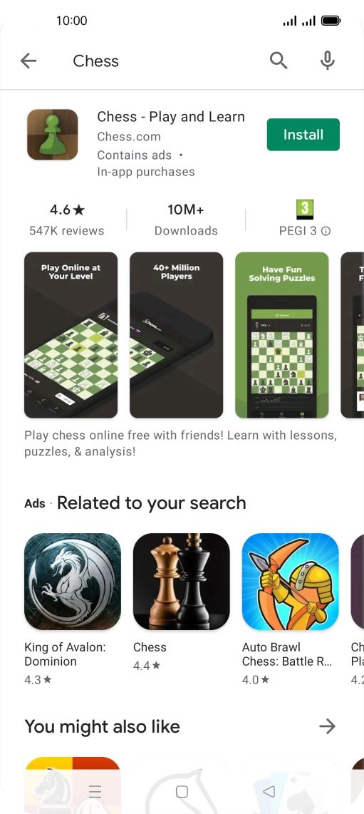 Press the required app.