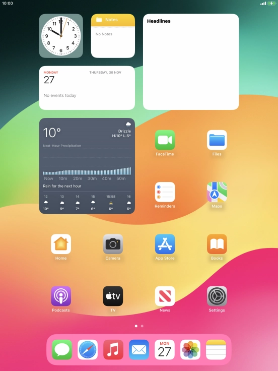 When the battery charging icon is displayed, charging is in progress.