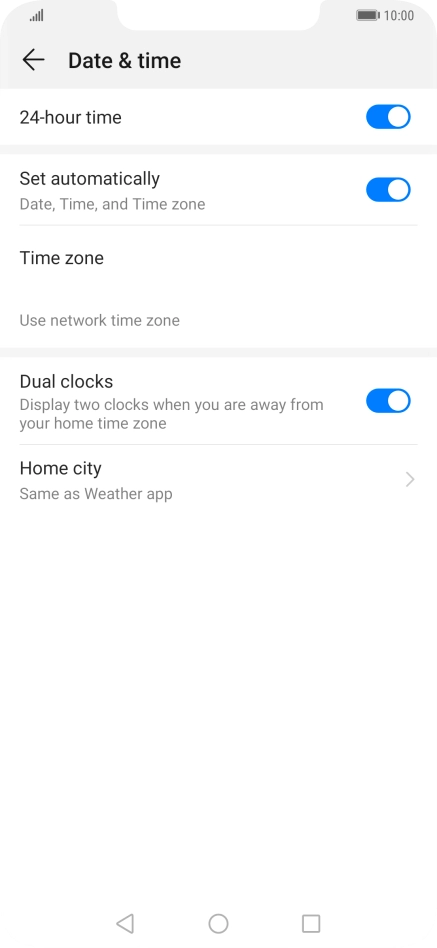 Press the Home key to return to the home screen.