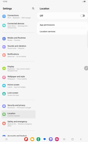 Press the indicator to turn the function on or off.