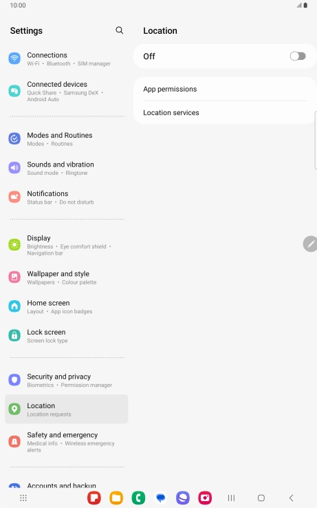 Press the indicator to turn the function on or off.
