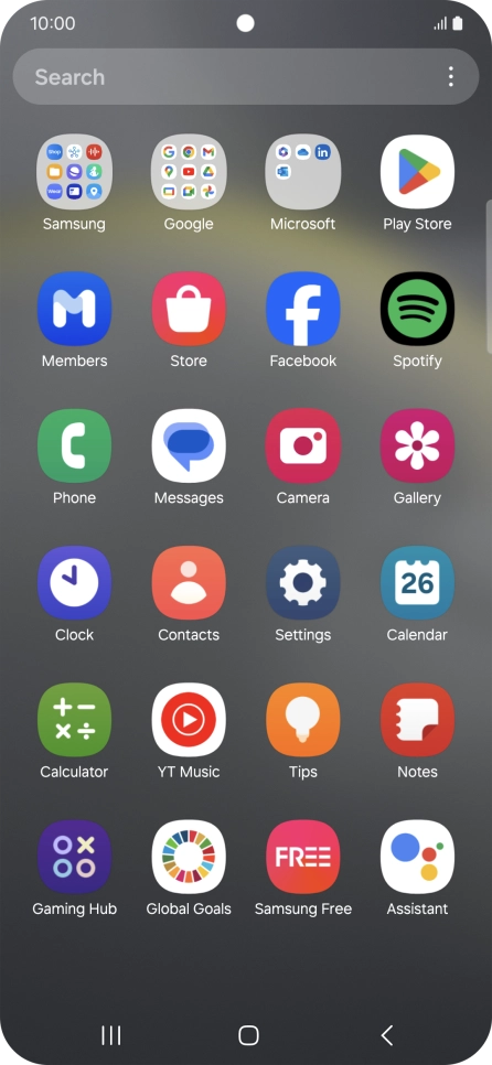 Press Gallery and go to the required folder.