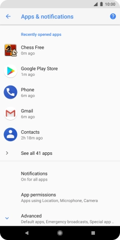 Press the required app.