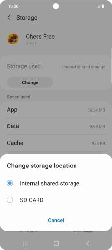 Press the name of the memory card.