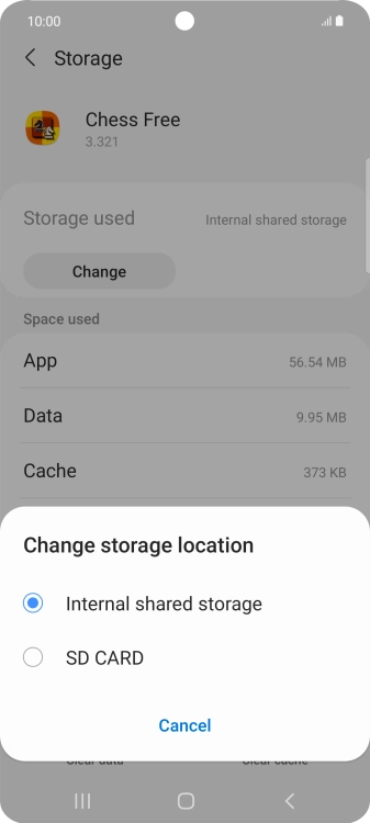 Press the name of the memory card.