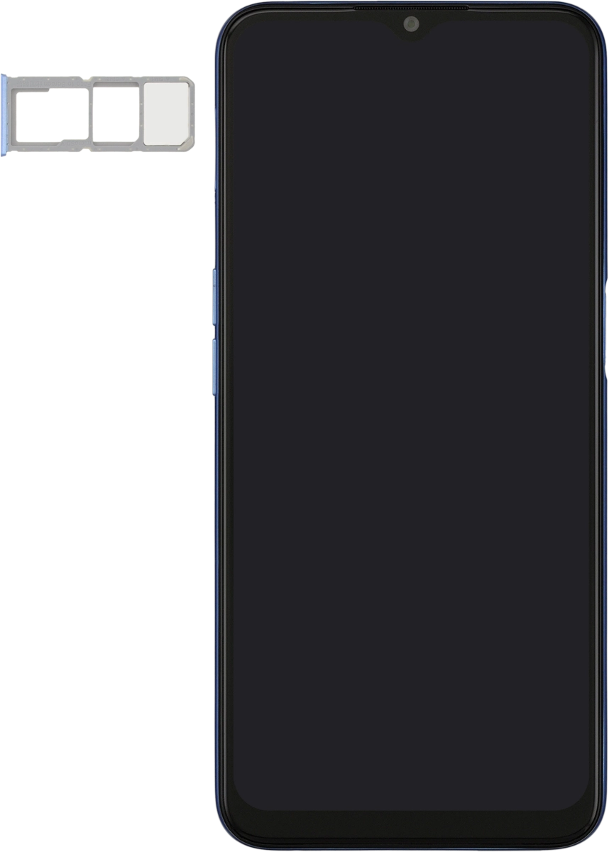 Turn your SIM so the angled corner of the SIM matches the angled corner of the second SIM holder and place your SIM in the SIM holder.