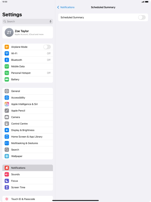 Press the indicator next to 