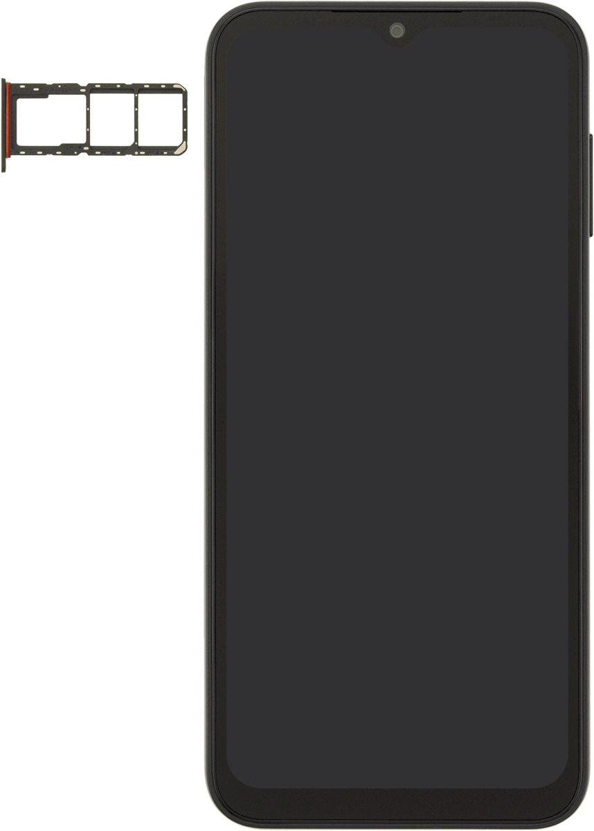 Turn your SIM so the angled corner of the SIM matches the angled corner of the first SIM holder and place your SIM in of the first the SIM holder.
