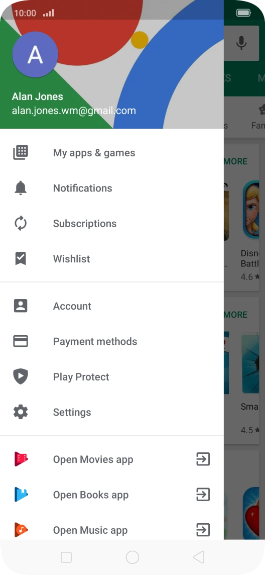 Press My apps & games.