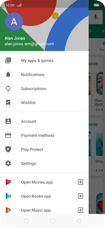 Press My apps & games.