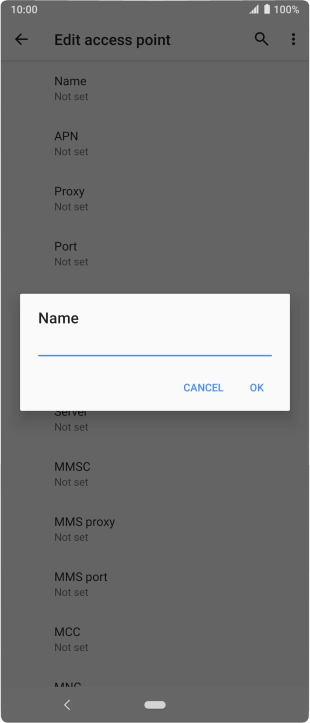 Key in EE Internet and press OK.
