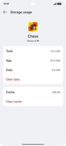 Press Clear cache.
