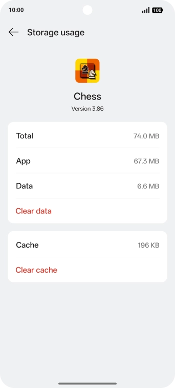 Press Clear cache.