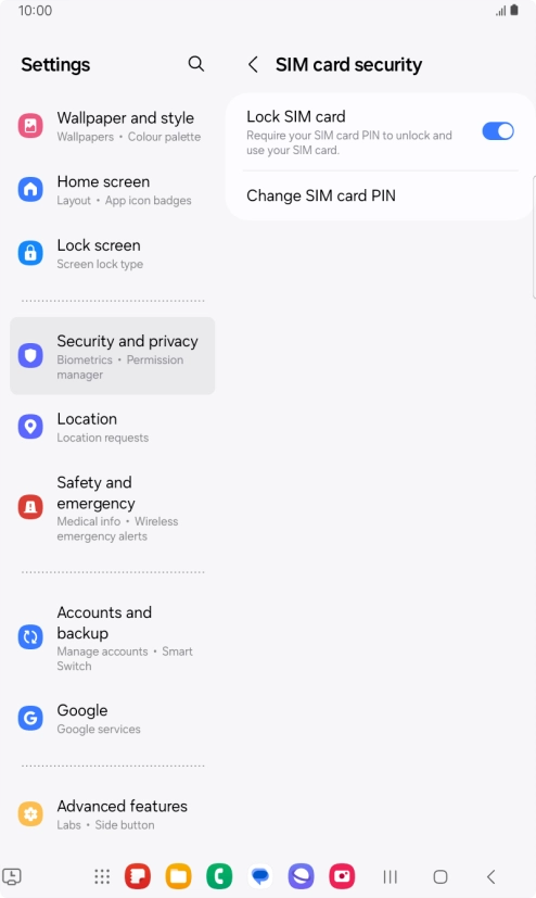 Press the indicator next to 