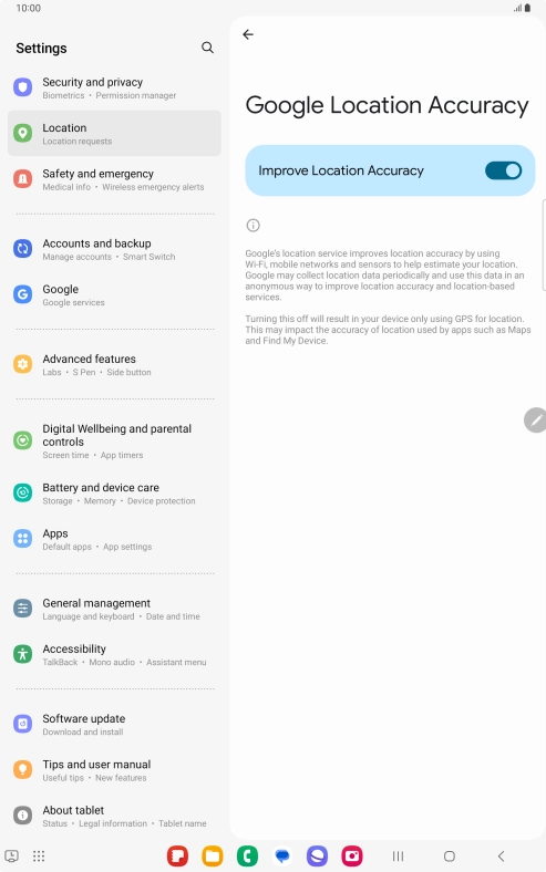 If you press the indicator next to 