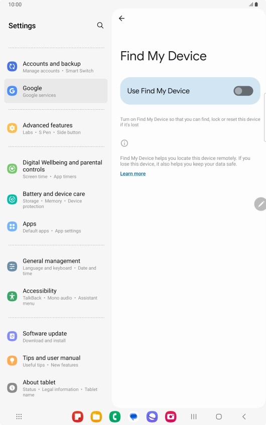 Press the indicator next to 