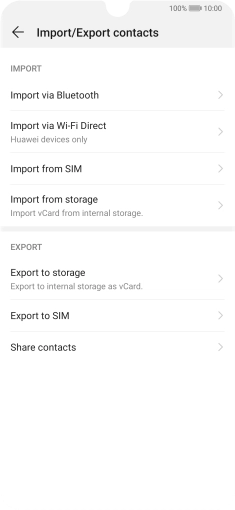 Press Import from SIM.