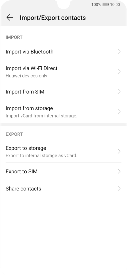 Press Import from SIM.