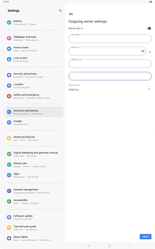 Press the drop down list below 