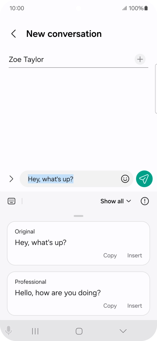 Press the drop down list.