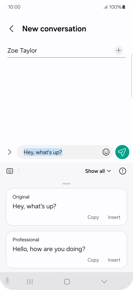 Press the drop down list.