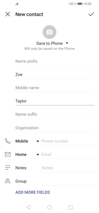 Press Phone number and key in the required phone number.