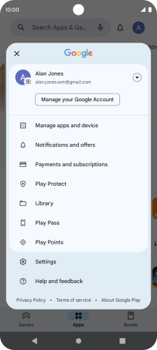 Press Manage apps and device.