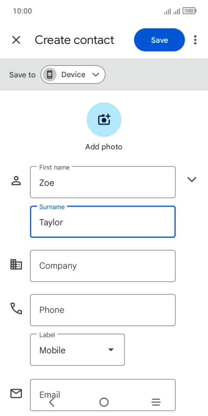 Press Phone and key in the required phone number.